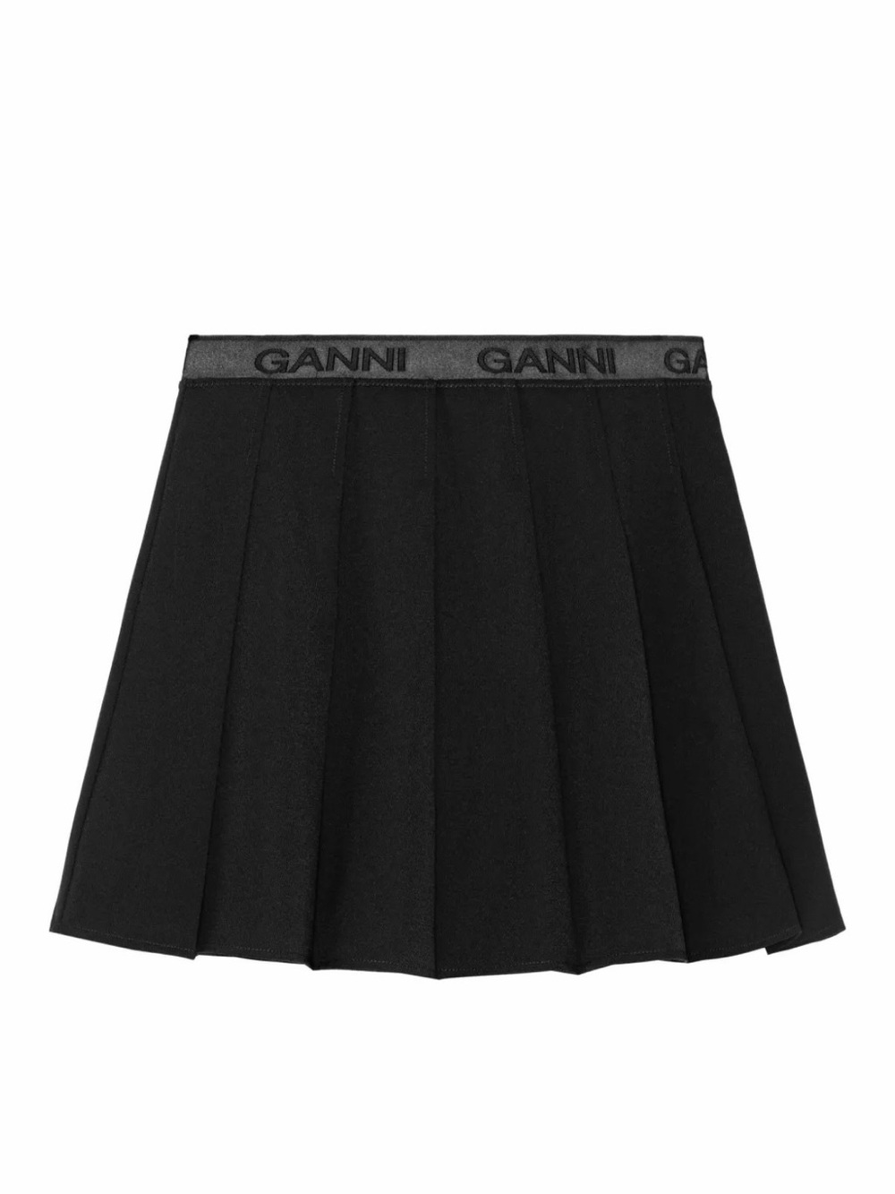 Ganni Black Pleated Mini Skirt | EU size 42